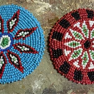 3inch hand crafted beaded rosettes